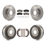 Front Rear Disc Brake Rotors Ceramic Pads And Drum Kit For Pontiac Aztek