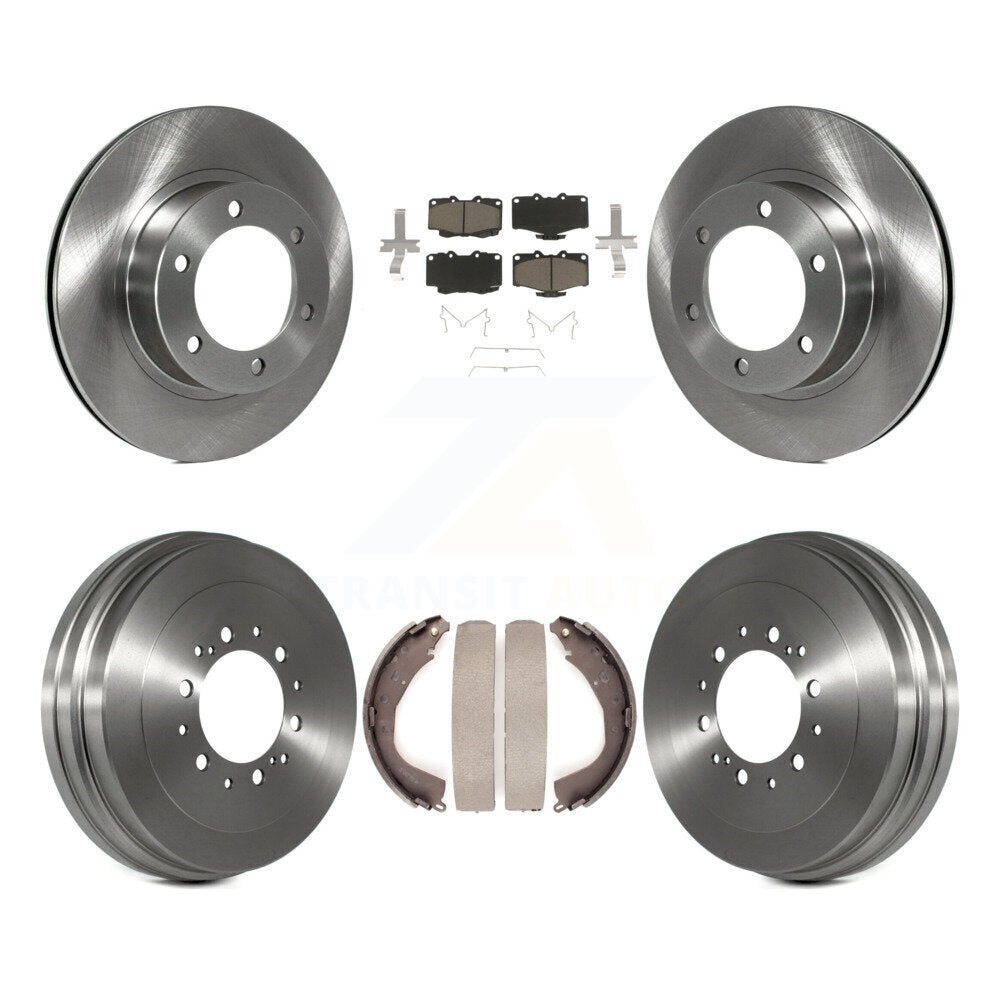 Front Rear Disc Brake Rotors Ceramic Pads And Drum Kit For Toyota 4Runner