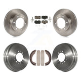 Front Rear Disc Brake Rotors Ceramic Pads And Drum Kit For Toyota 4Runner
