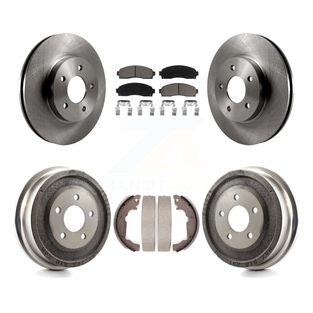 Front Rear Brake Rotor Ceramic Pad And Drum Kit For Chevrolet Equinox Saturn Vue