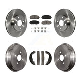 Front Rear Disc Brake Rotors Ceramic Pads And Drum Kit For Toyota Yaris