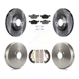 Front Rear Brake Rotor Ceramic Pad Drum Kit For 2007 Ford Escape Mercury Mariner