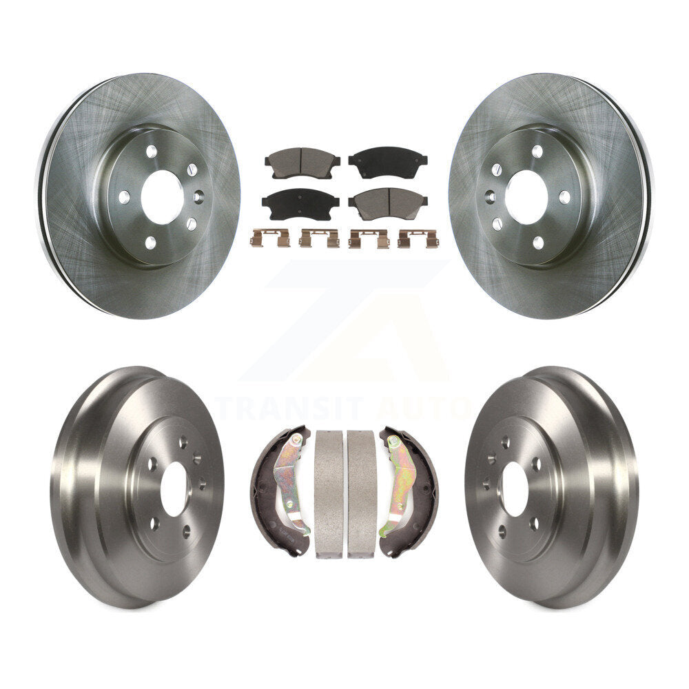 Front Rear Disc Brake Rotors Ceramic Pads And Drum Kit For Chevrolet Sonic