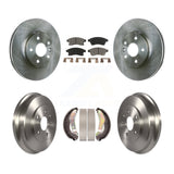 Front Rear Disc Brake Rotors Ceramic Pads And Drum Kit For Chevrolet Sonic