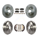 Front Rear Disc Brake Rotors Ceramic Pads And Drum Kit For Chevrolet Sonic