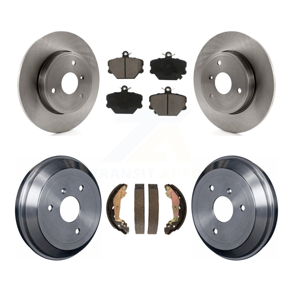 Front Rear Disc Brake Rotors Ceramic Pads And Drum Kit For Smart Fortwo