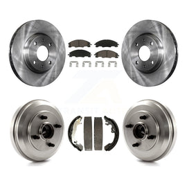 Front Rear Disc Brake Rotors Ceramic Pads And Drum Kit For 2009-2011 Ford Focus