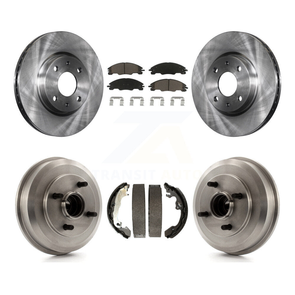 Front Rear Disc Brake Rotors Ceramic Pads And Drum Kit For Ford Focus K8C-102559