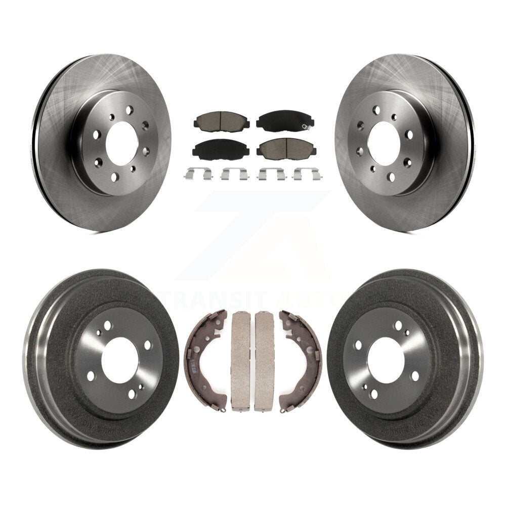 Front Rear Disc Brake Rotors Ceramic Pads And Drum Kit For Honda Insight