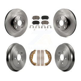 Front Rear Disc Brake Rotors Ceramic Pads And Drum Kit For Toyota Corolla