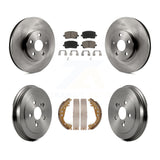 Front Rear Disc Brake Rotors Ceramic Pads And Drum Kit For Toyota Corolla