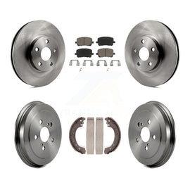 Front Rear Disc Brake Rotors Ceramic Pads And Drum Kit For Toyota Corolla