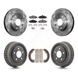Front Rear Brake Rotor Ceramic Pad Drum Kit For Pontiac Grand Am Chevrolet Alero
