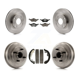 Front Rear Disc Brake Rotors Ceramic Pads And Drum Kit For Ford Focus K8C-102590