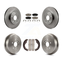 [Front+Rear] 2006 Toyota Camry SE/XLE Premium OE Brake Rotor Drum Kit & Ceramic Pads For Max Braking