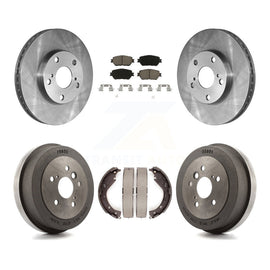 [Front+Rear] 2005 Toyota Camry Base/LE Premium OE Brake Rotor Drum Kit & Ceramic Pads For Max Braking