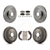Front Rear Disc Brake Rotors Ceramic Pad & Drum Kit For 2005 Toyota Camry SE/XLE