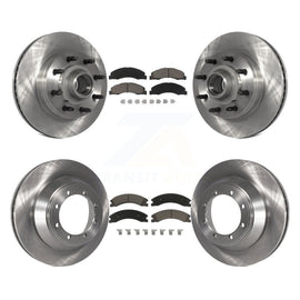 Front Rear Disc Brake Rotors And Ceramic Pads Kit For Ford E-450 Super Duty