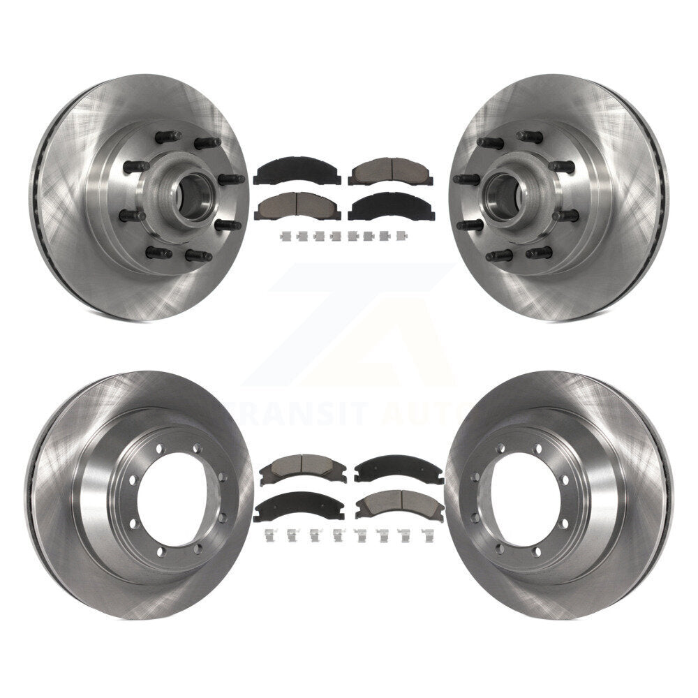 Front Rear Brake Rotor & Ceramic Pad Kit For Ford E-450 Super Duty DIESEL engine