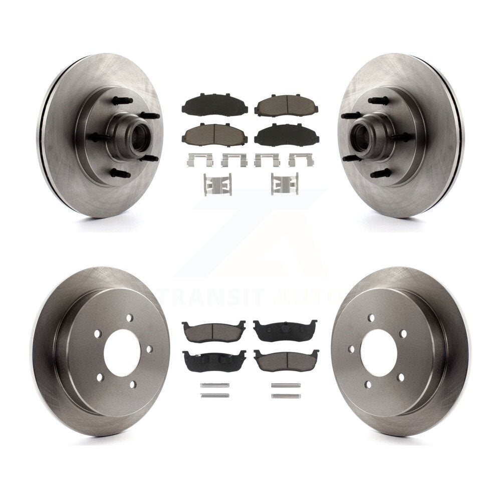 Front Rear Disc Brake Rotors And Ceramic Pads Kit For Ford F-150