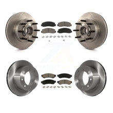 Charger l'image dans la galerie, Front Rear Disc Brake Rotors Ceramic Pad Kit For Ford F-250 Super Duty F-350 RWD