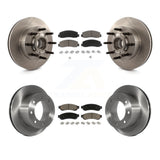 Front Rear Disc Brake Rotors Ceramic Pad Kit For Ford F-250 Super Duty F-350 RWD