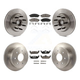 Front Rear Disc Brake Rotor & Ceramic Pad Kit For Ford F-150 Lincoln Mark LT RWD