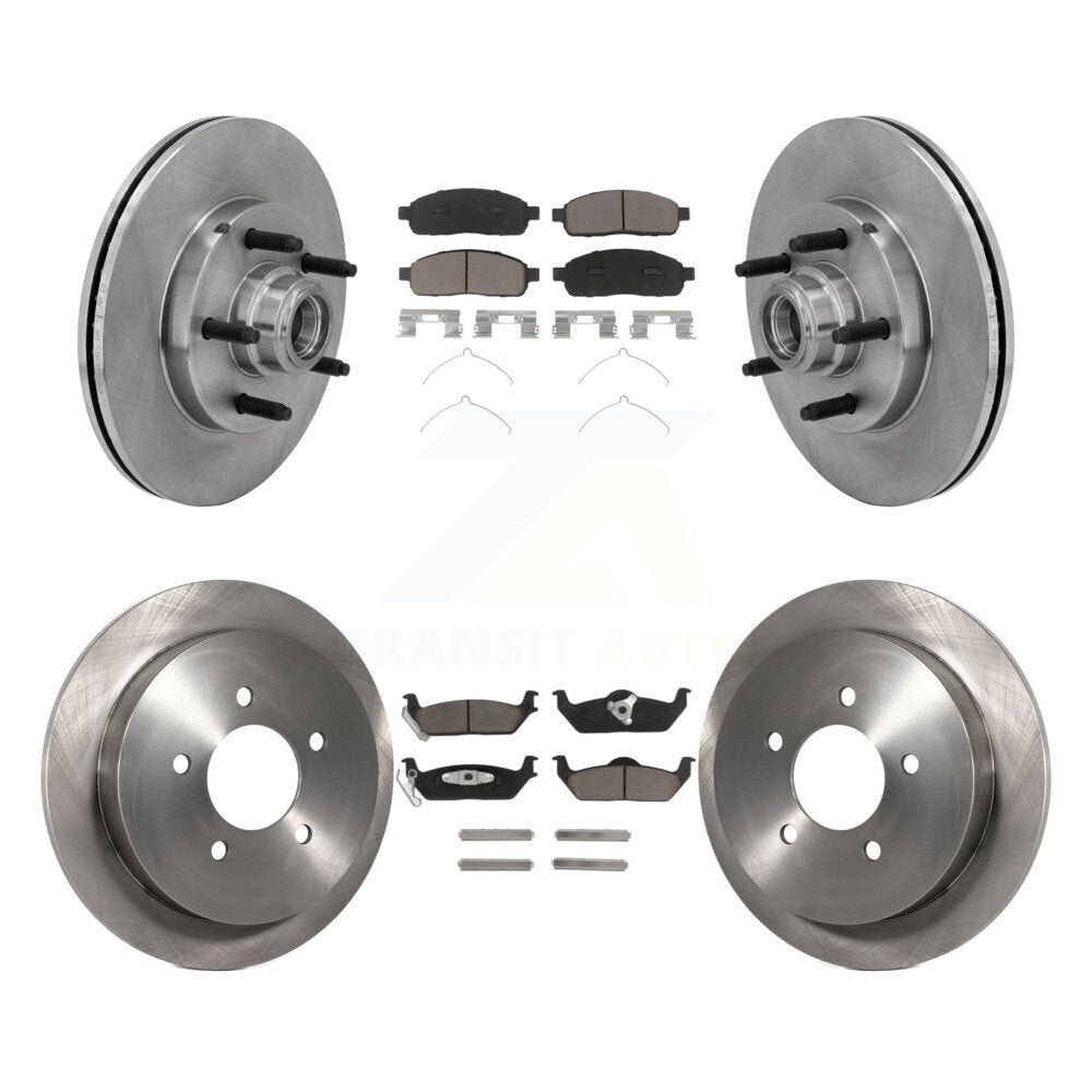 [Front+Rear] 2004 Ford F-150 RWD Premium OE Brake Rotors & Ceramic Pads Kit For Max Braking