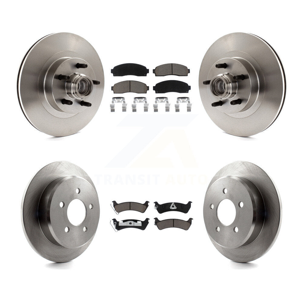 Front Rear Disc Brake Rotor And Ceramic Pad Kit For Ford Explorer Sport Trac RWD