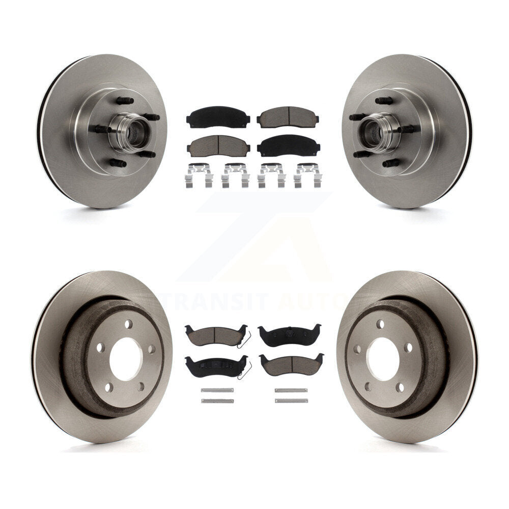 Front Rear Disc Brake Rotors And Ceramic Pads Kit For Mazda B2300