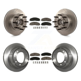 Front Rear Disc Brake Rotors And Ceramic Pads Kit For Ford F-350 Super Duty
