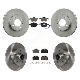 Front Rear Disc Brake Rotors Ceramic Pad Kit For 1996-1997 Volkswagen Jetta 2.8L