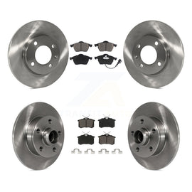 Front Rear Disc Brake Rotors Ceramic Pad Kit For 1996-1997 Volkswagen Jetta 2.8L