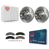 Front Brake Rotors & Ceramic Pad Kit For Ford E-350 Super Duty E-250 E-150 E-450