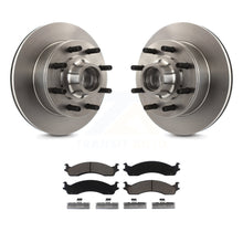 Load image into Gallery viewer, Front Brake Rotor Hub Ceramic Pad Kit For Ford F-350 F-250 E-250 Econoline E-350