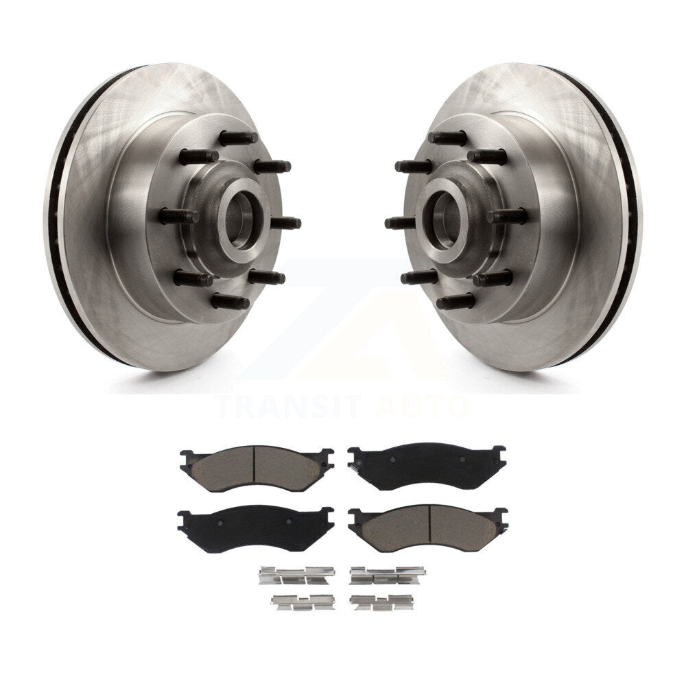 Front Brake Rotors Ceramic Pad Kit For 1999 Dodge Ram 1500 Van With 4000 Lb Axle