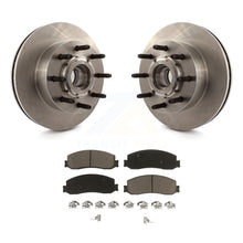 Charger l&#39;image dans la galerie, Front Disc Brake Rotor Hub &amp; Ceramic Pad Kit For Ford F-250 Super Duty F-350 RWD