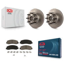 Charger l'image dans la galerie, Front Disc Brake Rotor Hub &amp; Ceramic Pad Kit For Ford F-250 Super Duty F-350 RWD