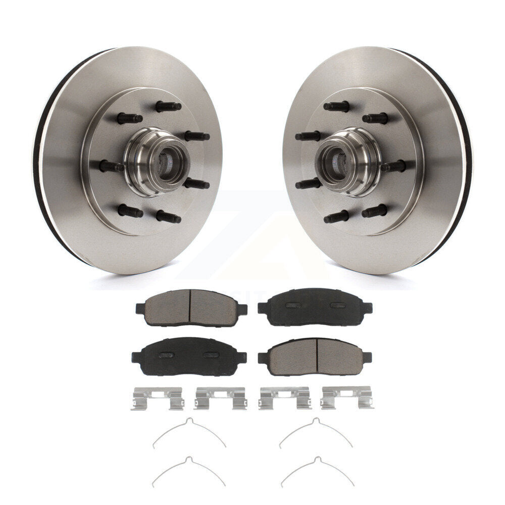 [Front] 2004 Ford F-150 RWD Premium OE Brake Rotors & Ceramic Pads Kit For Max Braking