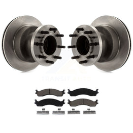 Front Brake Rotor Ceramic Pad Kit For Ford E-350 Super Duty Econoline Club Wagon