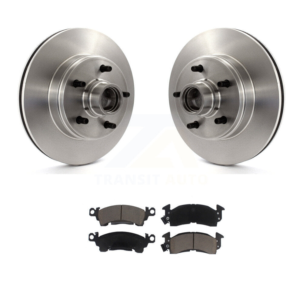 Front Disc Brake Rotors Hub And Ceramic Pads Kit For Chevrolet Astro GMC Safari