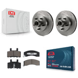 Front Disc Brake Rotors Hub & Ceramic Pad Kit For Chevrolet Tahoe C1500 Suburban