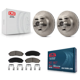 Front Disc Brake Rotors Hub Assembly Ceramic Pad Kit For Mazda B2300 B3000 B4000