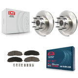 Front Disc Brake Rotors Hub And Ceramic Pads Kit For Ford F-250 Super Duty F-350