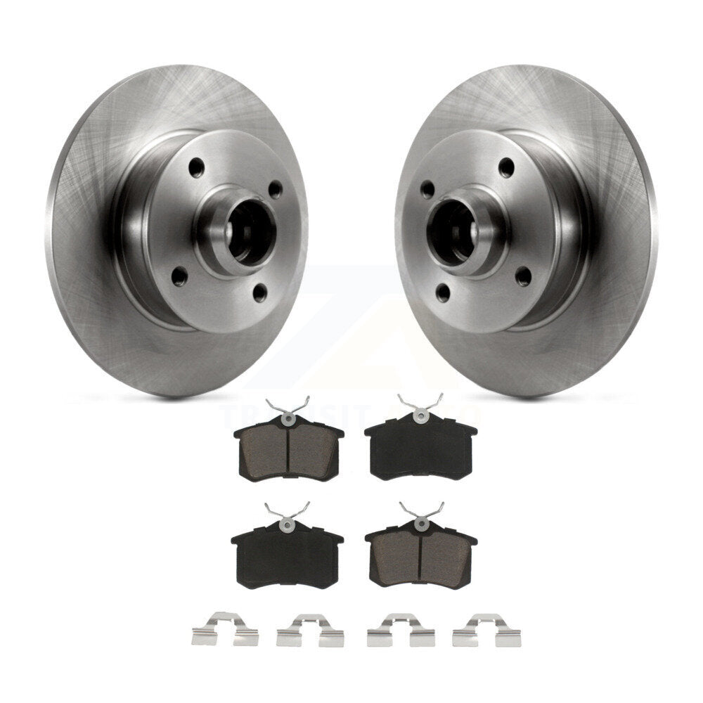 Rear Disc Brake Rotor & Ceramic Pad Kit For Volkswagen Jetta Golf Passat Corrado