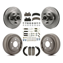 Charger l'image dans la galerie, Front Rear Disc Brake Rotors Hub Ceramic Pads And Drum Kit (7Pc) For GMC Yukon
