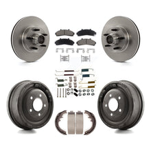 Charger l'image dans la galerie, Front Rear Disc Brake Rotors Hub Ceramic Pads And Drum Kit (7Pc) For Ford Ranger