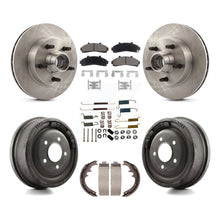 Load image into Gallery viewer, Front Rear Disc Brake Rotors Hub Ceramic Pads And Drum Kit (7Pc) For Mazda B4000