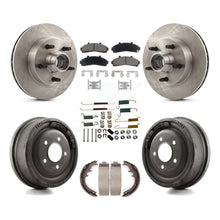 Charger l'image dans la galerie, Front Rear Disc Brake Rotors Hub Ceramic Pads And Drum Kit (7Pc) For Mazda B4000