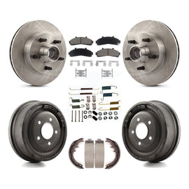 Front Rear Disc Brake Rotors Hub Ceramic Pads And Drum Kit (7Pc) For Mazda B4000